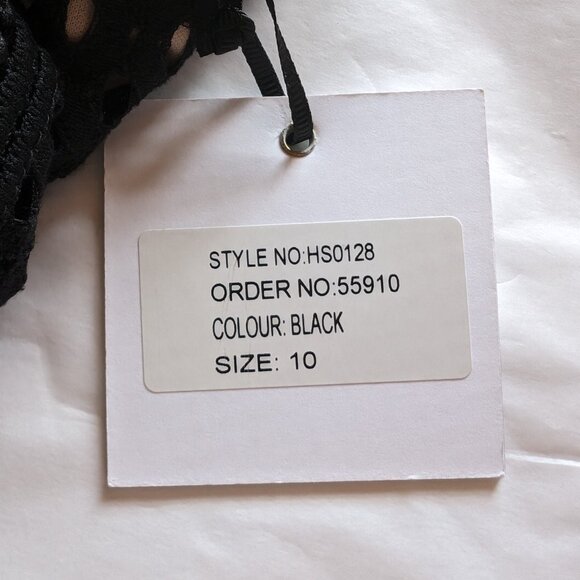 TRUE DECADENCE NWT Lace Ruffle Crochet PENCIL dress Size 10 or S - M SLIM FIT - Picture 12 of 17